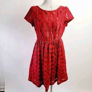 Anthropologie size 8 red dress